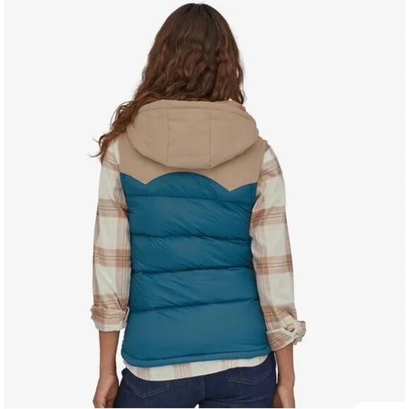 Patagonia Women's Bivy Hooded Vest Wavy Blue XL - Picture 10 of 14